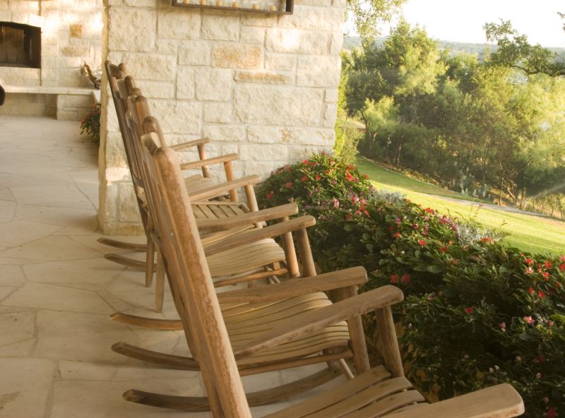 Close-up of Painted Rocking Chair